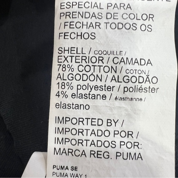 Puma Men’s Black Zip Up Jacket Size Medium - Picture 5 of 5